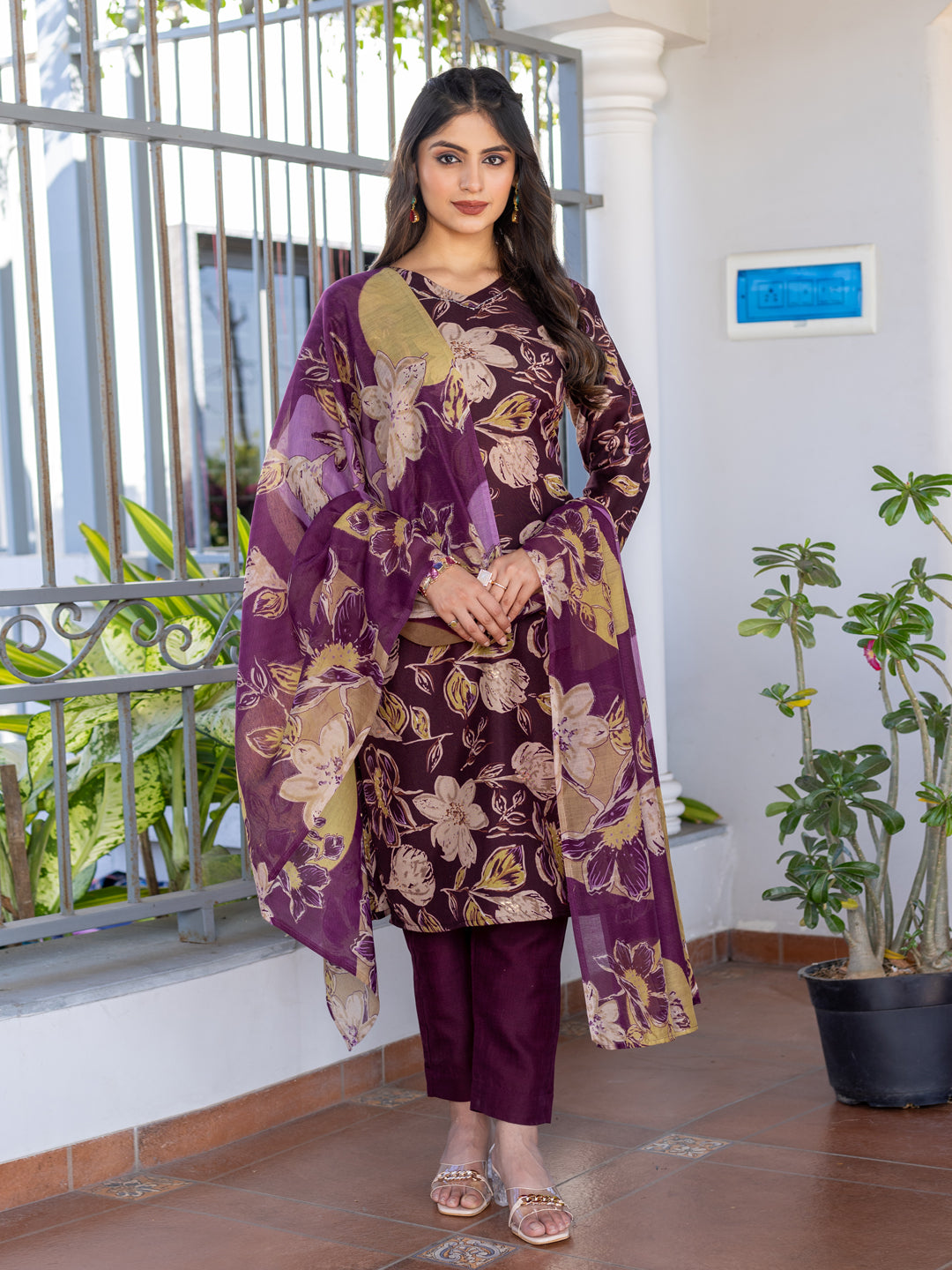 Elegant Cotton Kurti Set with Pant And Dupatta | Ready to Wear for Festivals