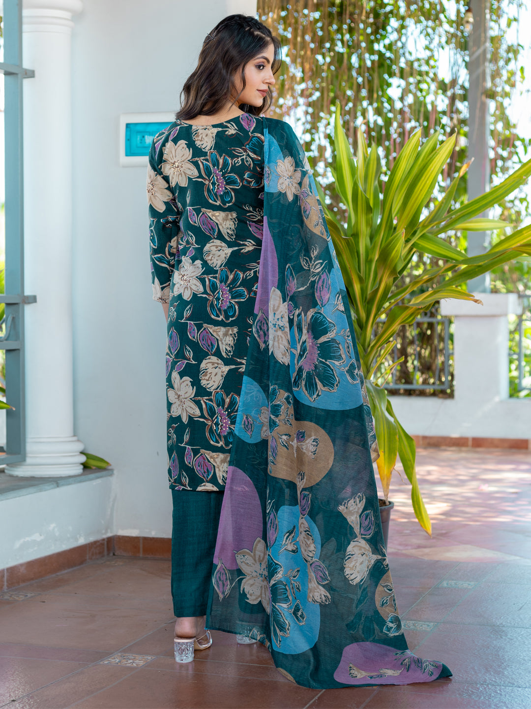 Fully Stitched Kurti Pant Dupatta Set | Stylish Cotton Festive Collection