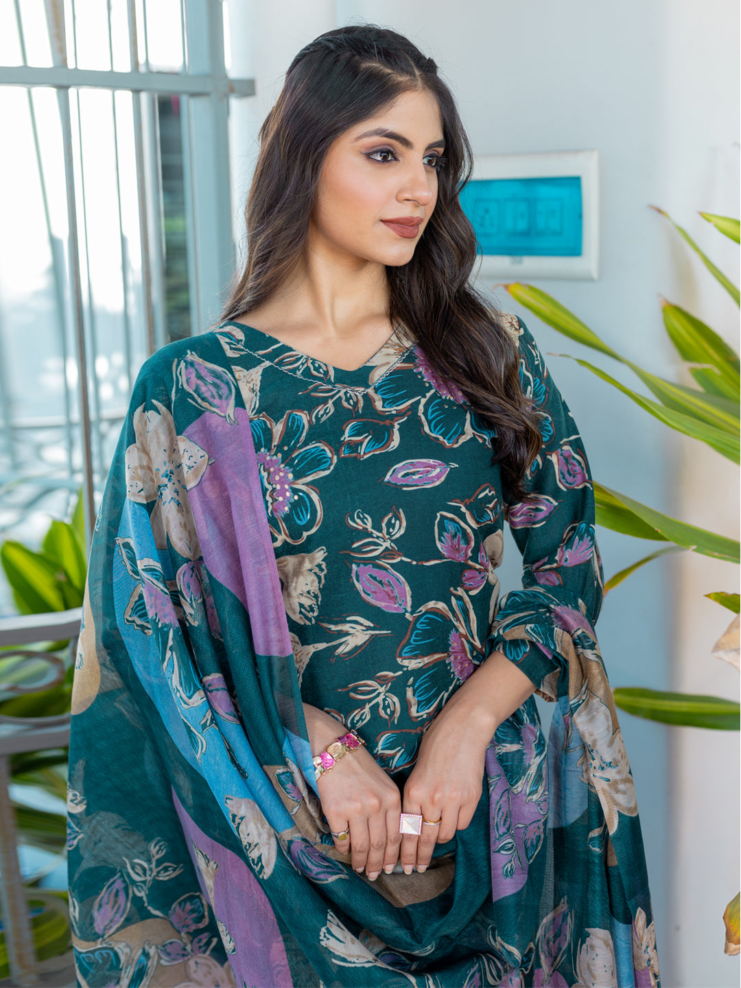 Fully Stitched Kurti Pant Dupatta Set | Stylish Cotton Festive Collection