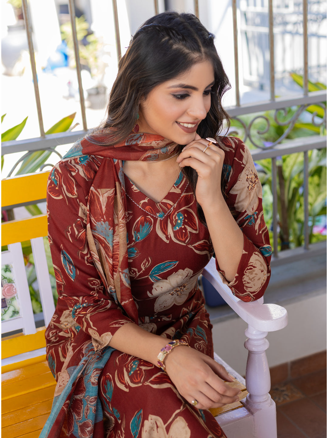 Designer Festival Kurti Set | Cotton Fabric | Pant And Dupatta Included