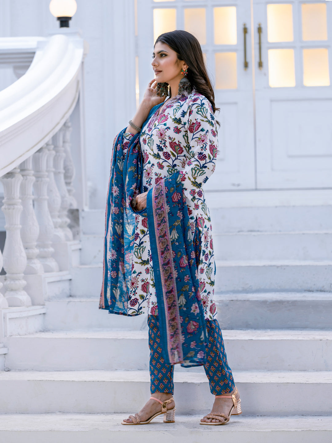 Cotton Kurti Pant Dupatta Ensemble | Festive Edition | Ready to Wear