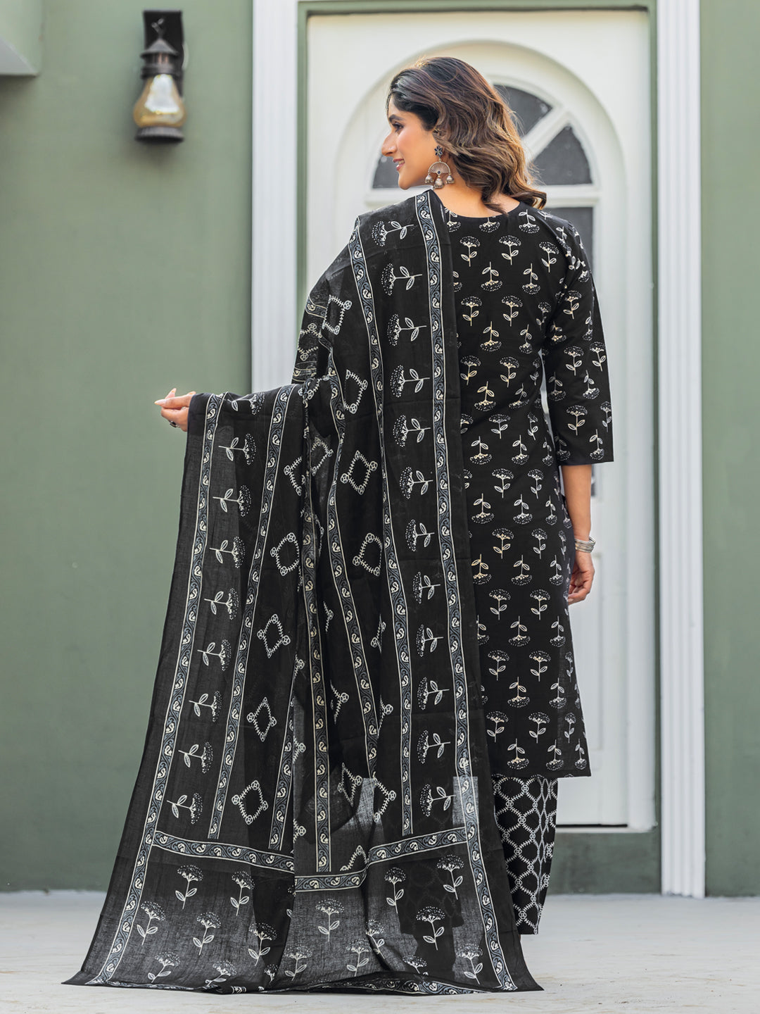 Festive Vibes Cotton Kurti Set | Pant And Dupatta | Ready to Wear