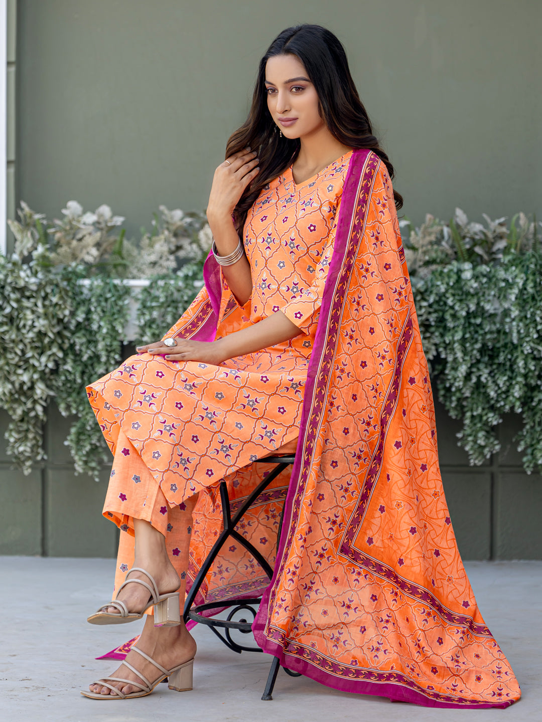 Trendy Cotton Kurti Set for Women | Festive Collection | 3-Piece Set