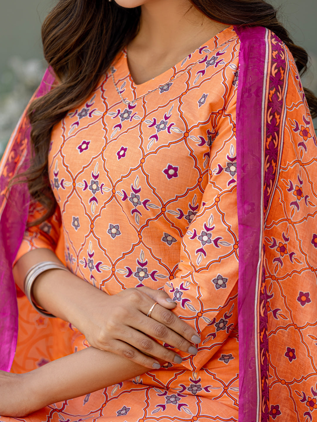 Trendy Cotton Kurti Set for Women | Festive Collection | 3-Piece Set