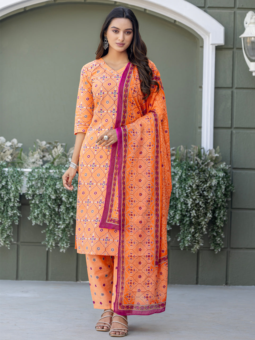 Trendy Cotton Kurti Set for Women | Festive Collection | 3-Piece Set