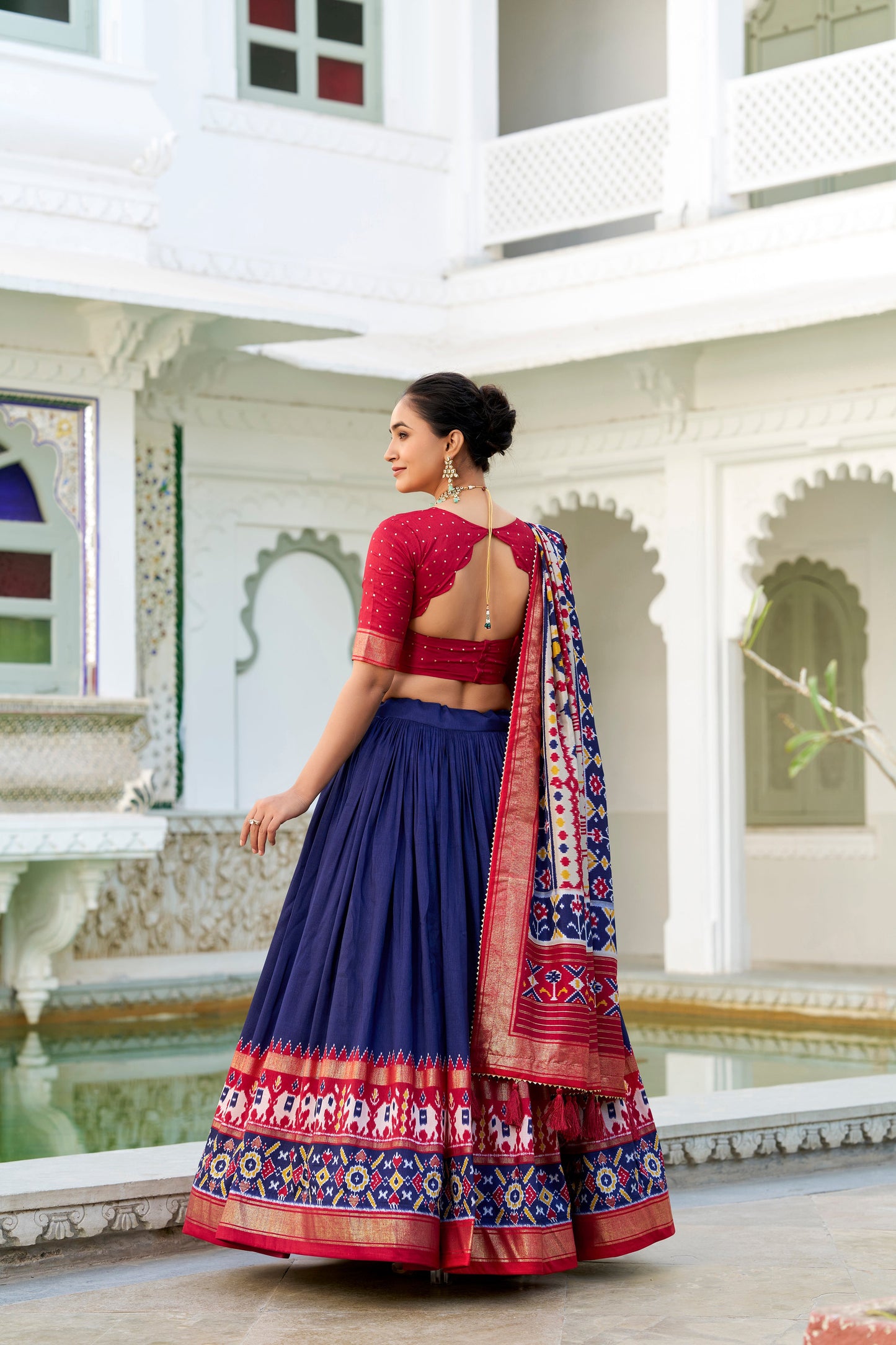 HeritageHue Lehenga Set - Foil-Touched Vintage Patola Elegance-Minimum Qty -10 Pic