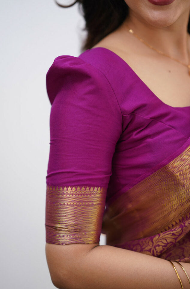 Banarasi Royale: Rich Banarasi Silk Saree with Seamless Jacquard Weave