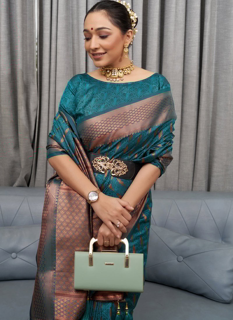 ShaadiShine: Banarasi Silk Saree with Attractive Jacquard for Wedding Glam-Minimum Qty -10 Pic