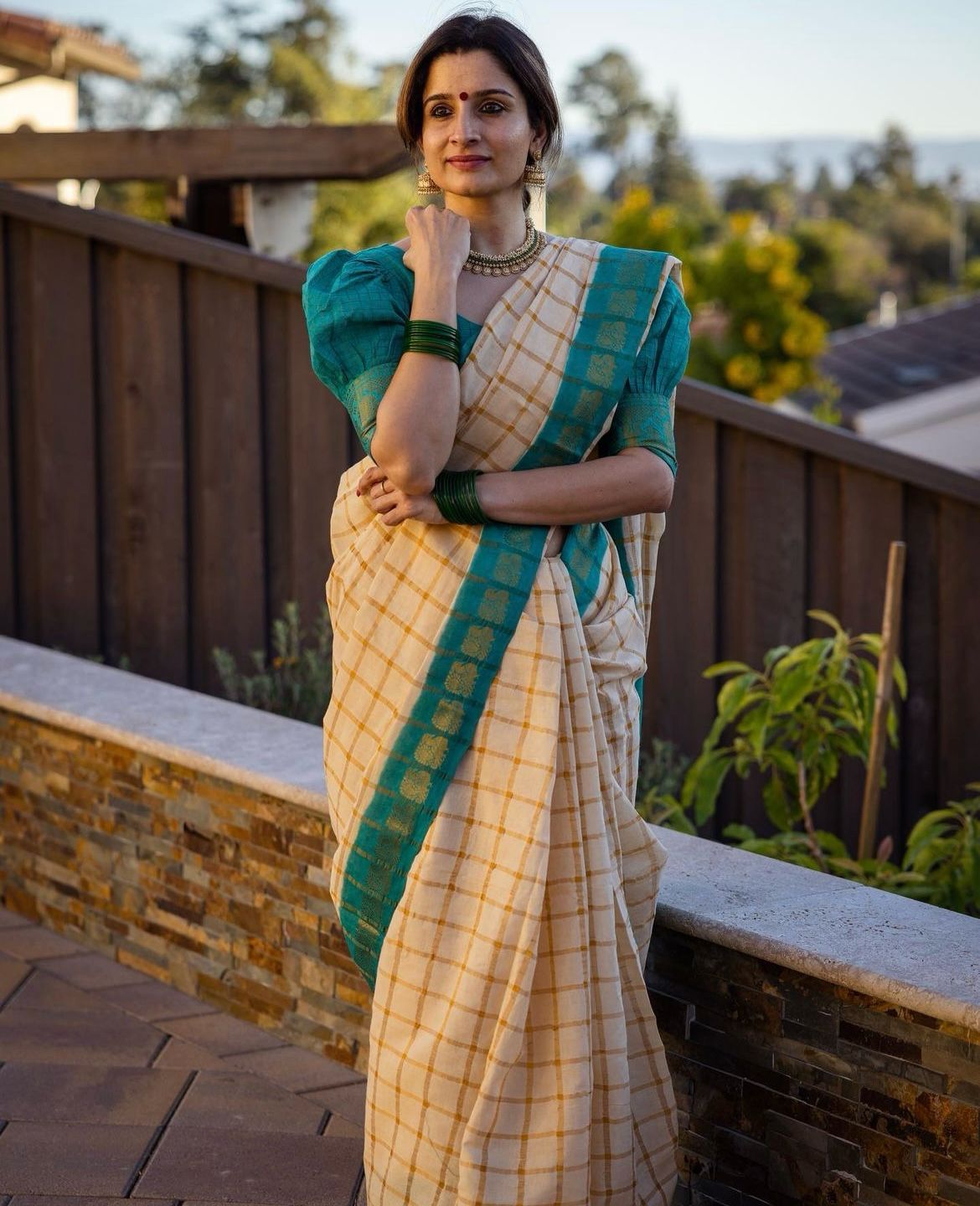 ZariChakra: Banarasi Silk Saree with Golden Check Pattern And Festive Luxe-Minimum Qty -10 Pic