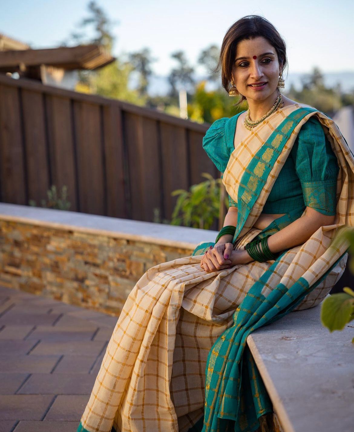 ZariChakra: Banarasi Silk Saree with Golden Check Pattern And Festive Luxe-Minimum Qty -10 Pic
