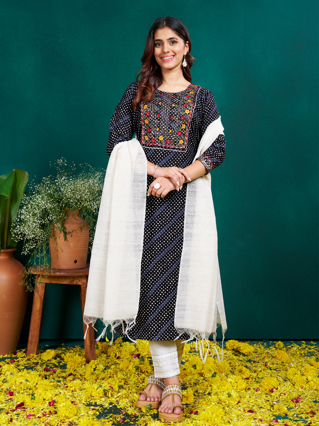 Fully Stitched Kurti Pant Set with Fancy Dupatta for Women