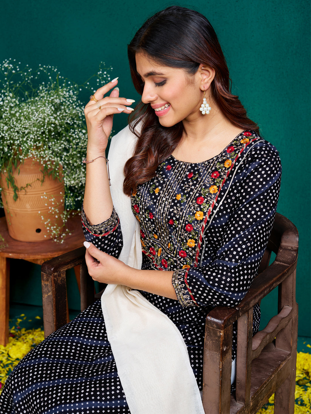 Fully Stitched Kurti Pant Set with Fancy Dupatta for Women