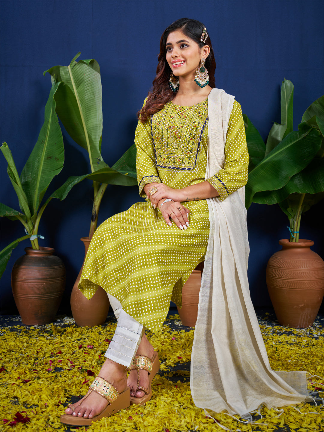 Women’s Stitched Kurti Pant with Stylish Dupatta