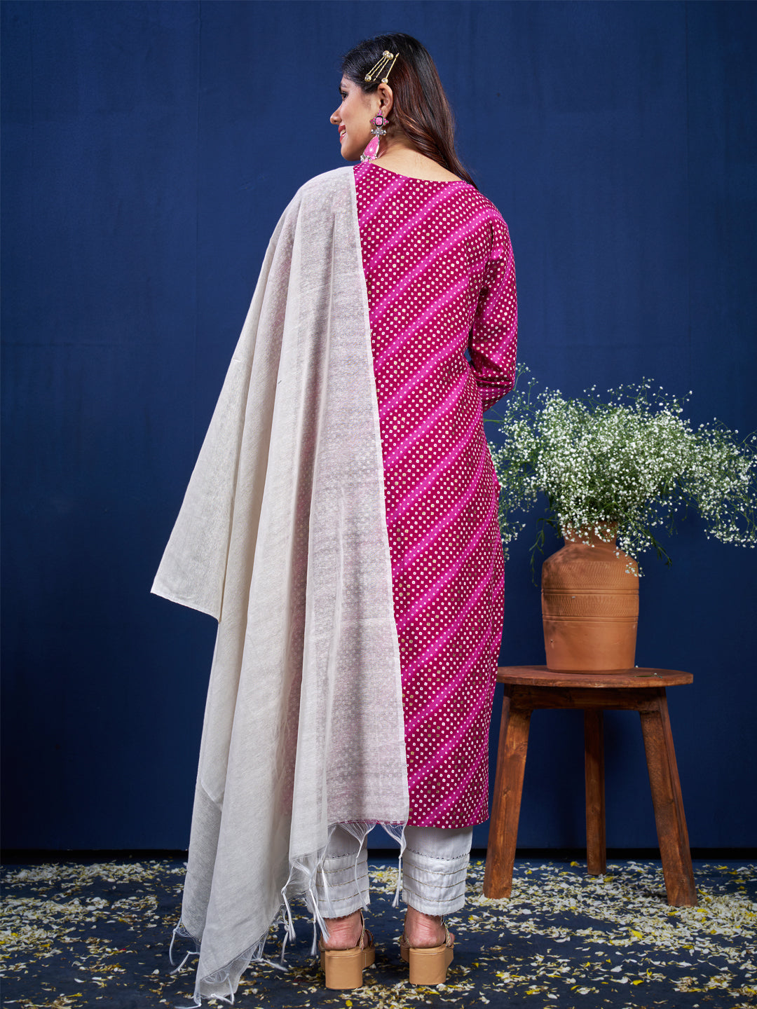 Kurti Pant Dupatta Set - Fully Stitched And Fancy Look