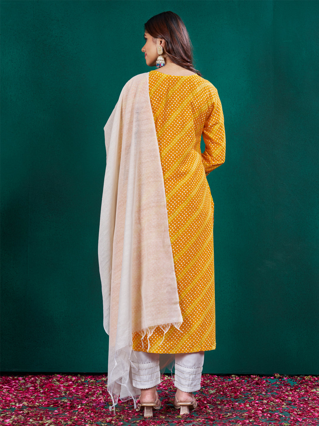 Luxury Stitched Kurti And Pant Set with Embellished Dupatta
