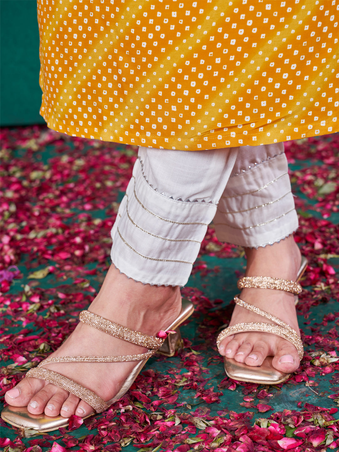 Luxury Stitched Kurti And Pant Set with Embellished Dupatta