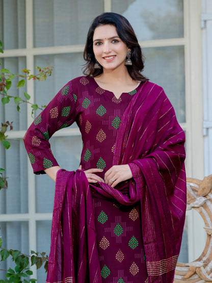 Stylish Kurti Pant with Rich Dupatta - Elegant Indian Wear