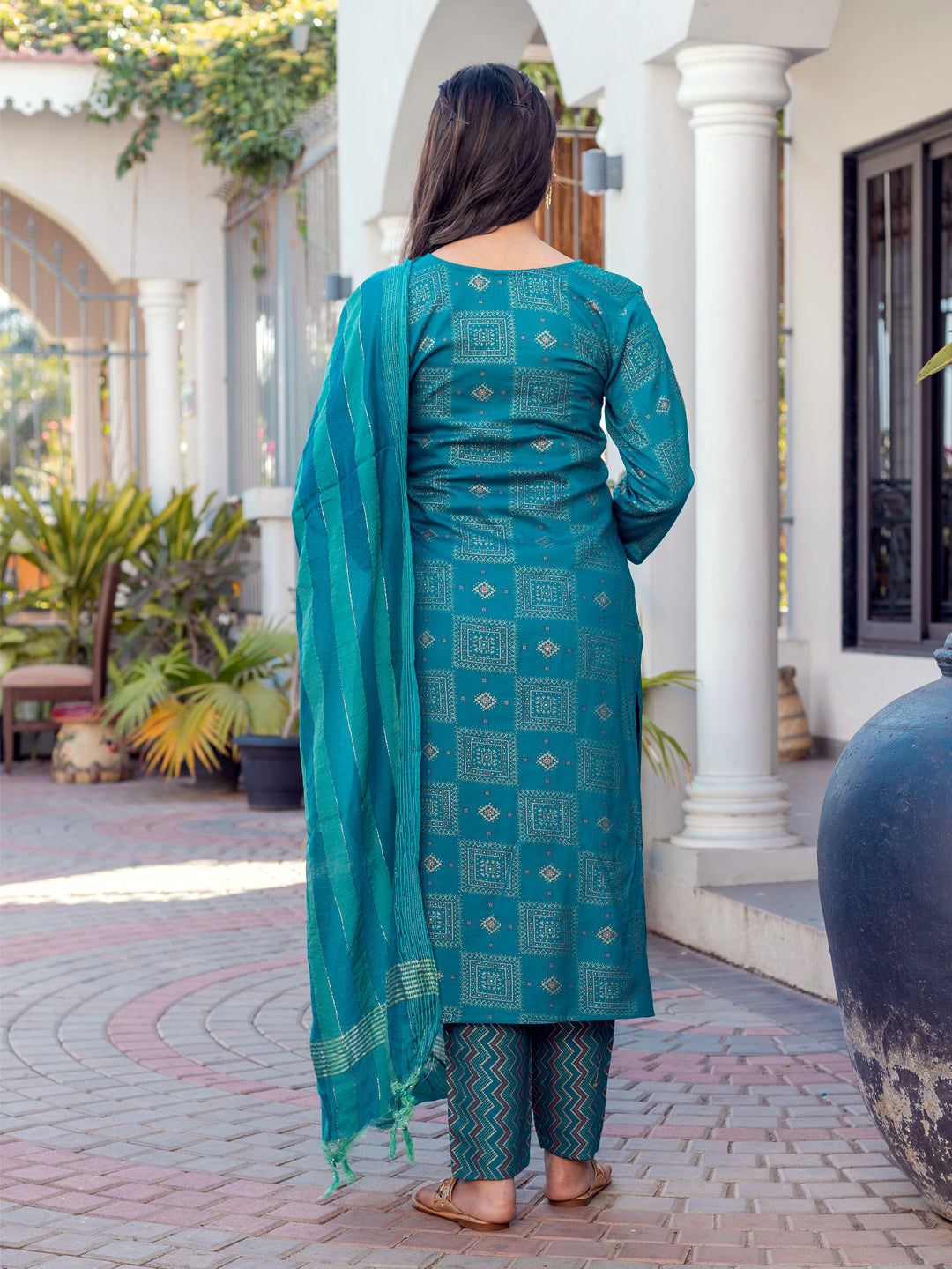 Women’s Fully Stitched Kurti Pant Set with Fancy Dupatta
