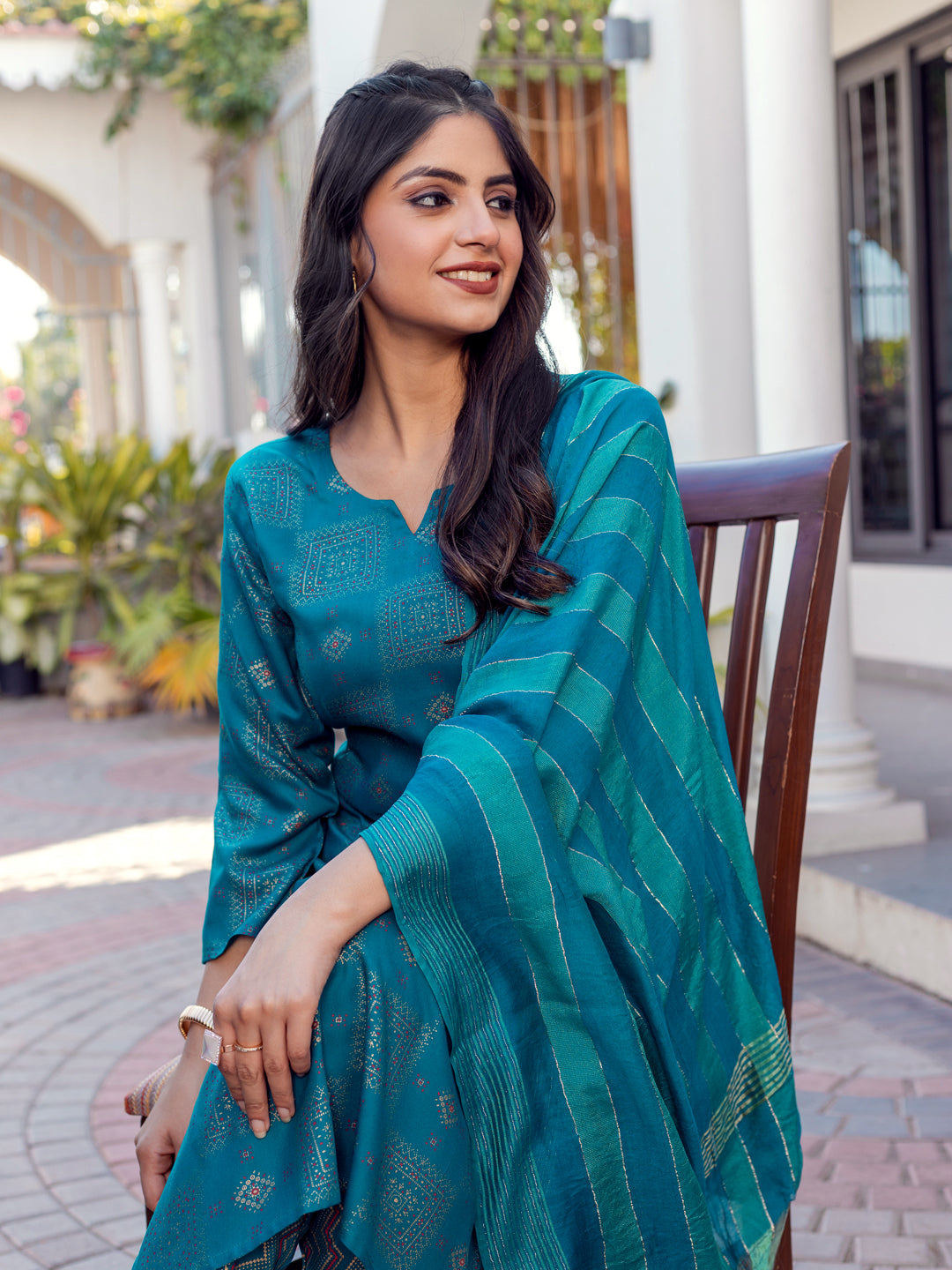 Women’s Fully Stitched Kurti Pant Set with Fancy Dupatta