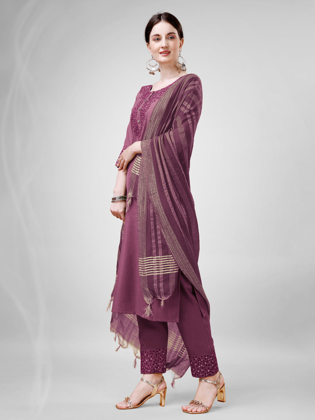 Ready to Wear Kurti Pant And Fancy Dupatta Set for Women