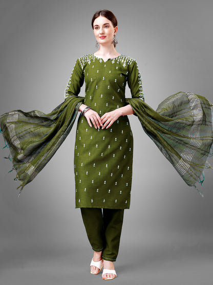 Modern Ethnic Kurti Set with Pants and Fancy Dupatta