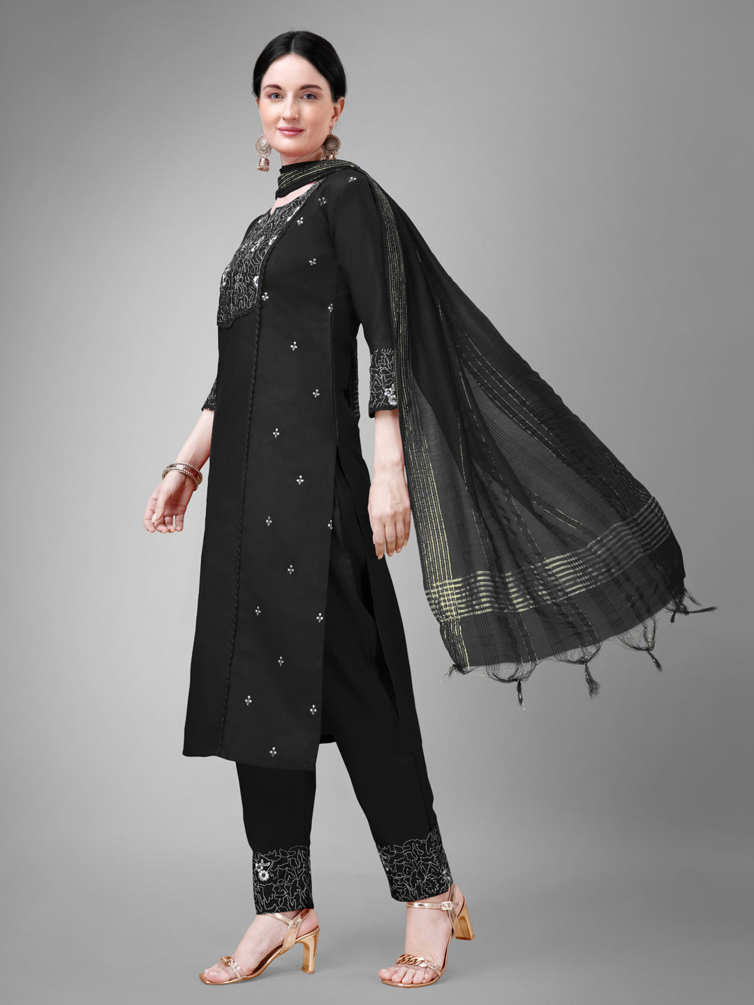 Fusion Wear Kurti Set with Stylish Dupatta - Ready to Wear