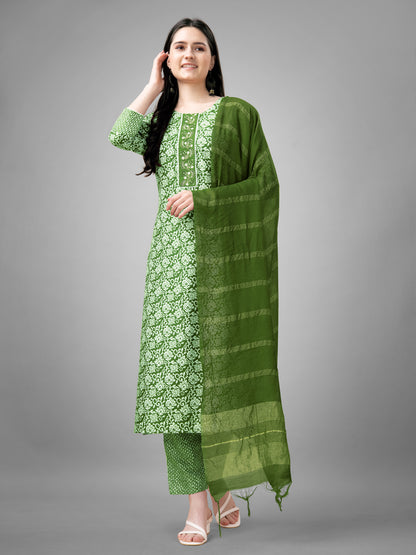 Celebration Wear Kurti And Pant Set with Fancy Dupatta