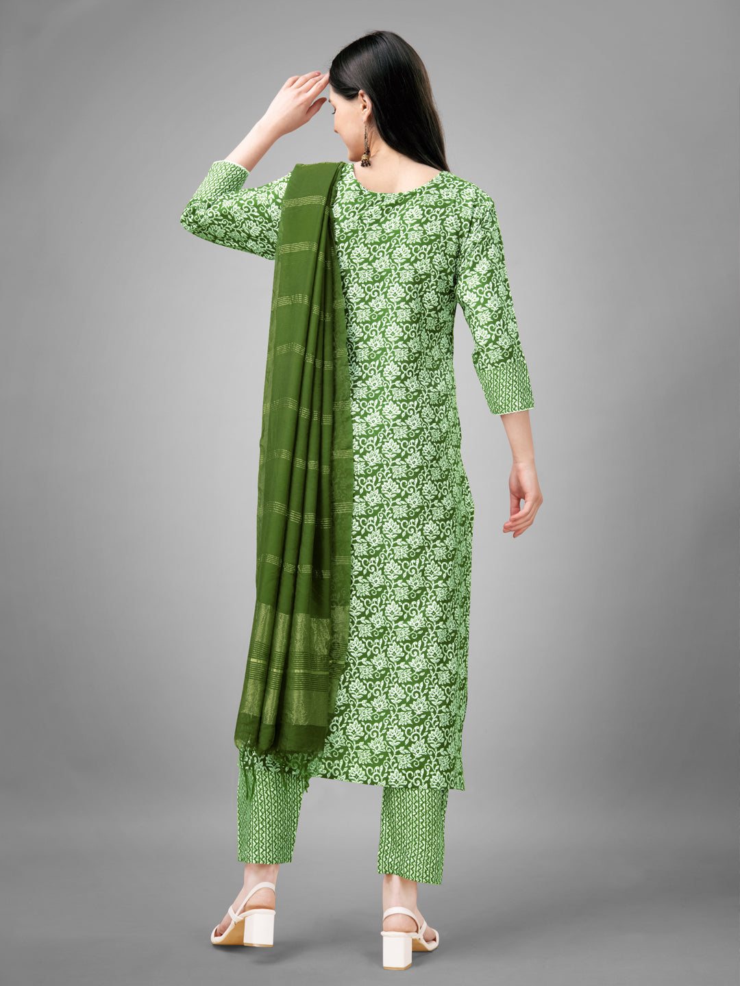 Celebration Wear Kurti And Pant Set with Fancy Dupatta