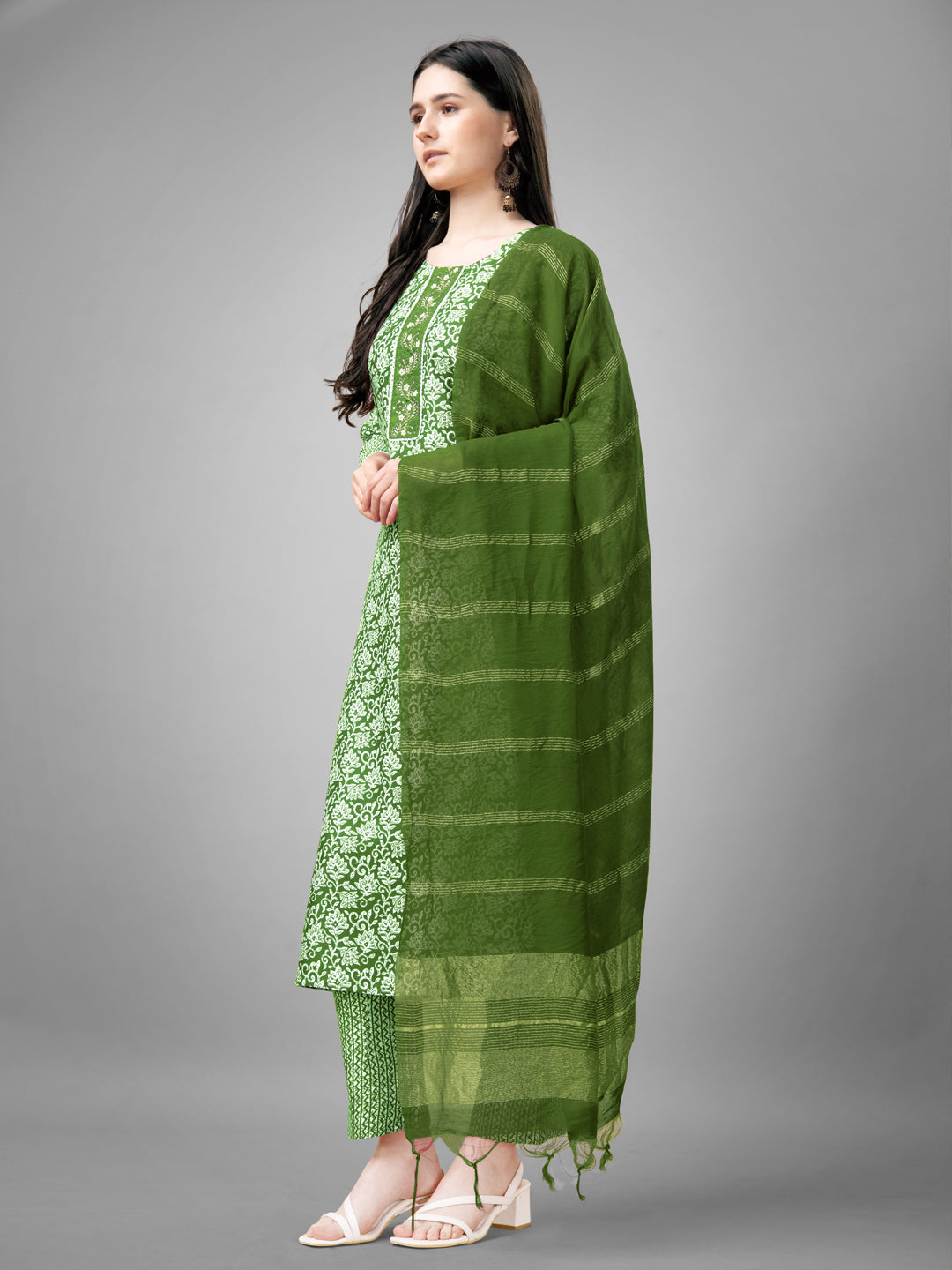 Celebration Wear Kurti And Pant Set with Fancy Dupatta