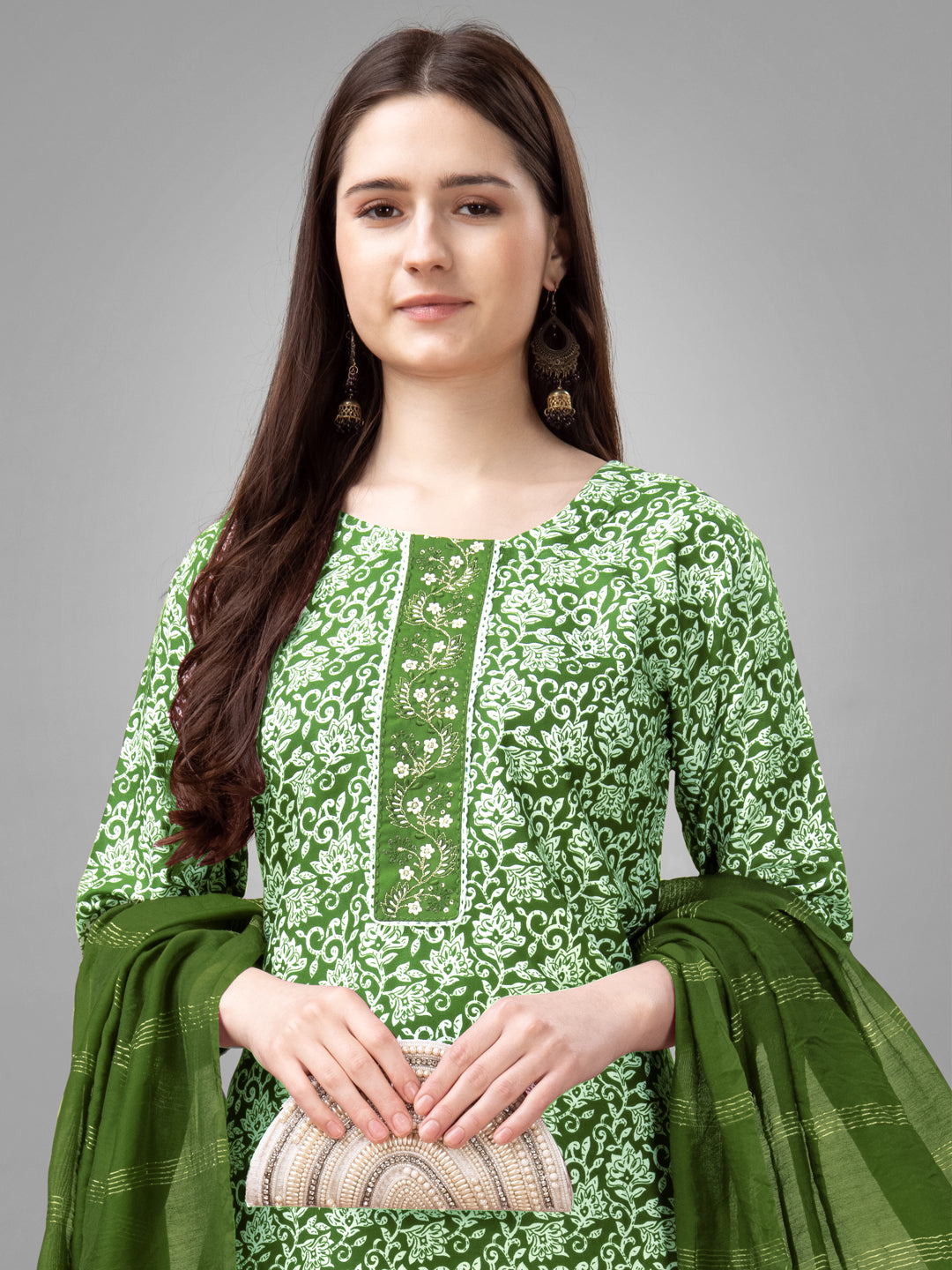 Celebration Wear Kurti And Pant Set with Fancy Dupatta