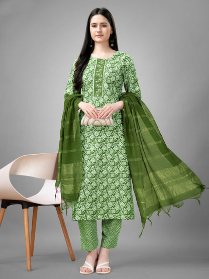 Celebration Wear Kurti And Pant Set with Fancy Dupatta