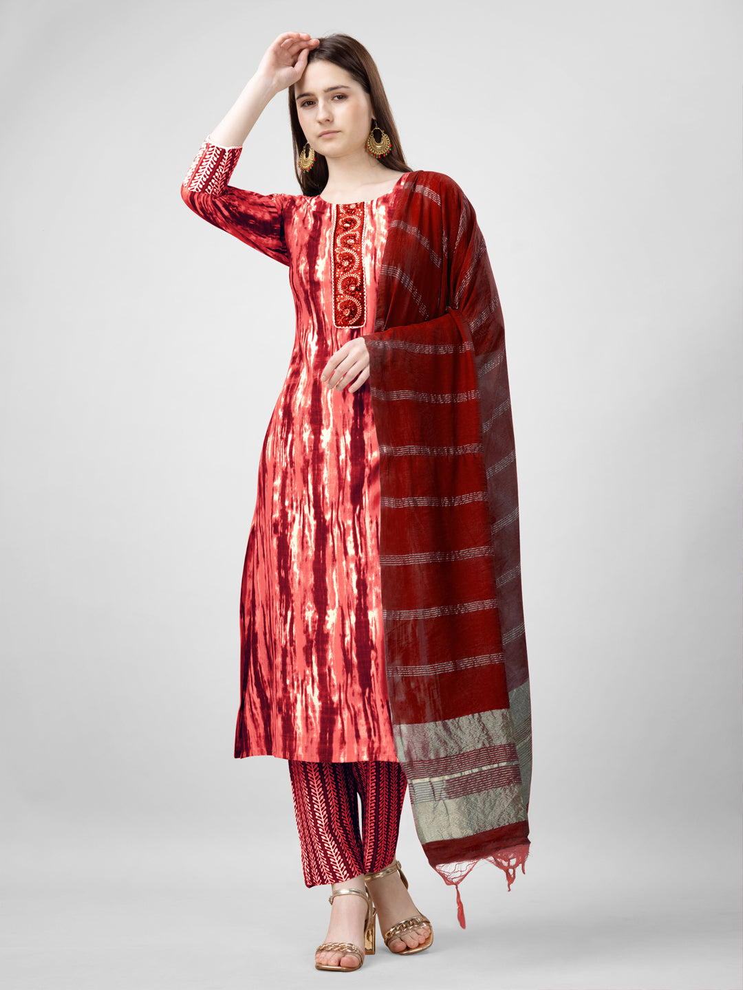 Designer Ethnic Set for Festive Occasions - Kurti, Pant And Dupatta