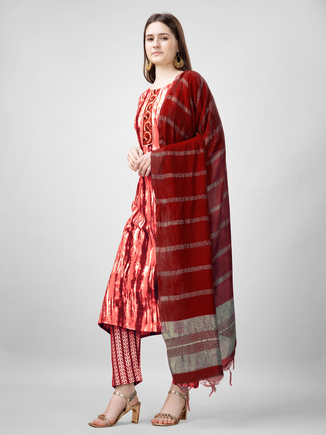 Designer Ethnic Set for Festive Occasions - Kurti, Pant And Dupatta