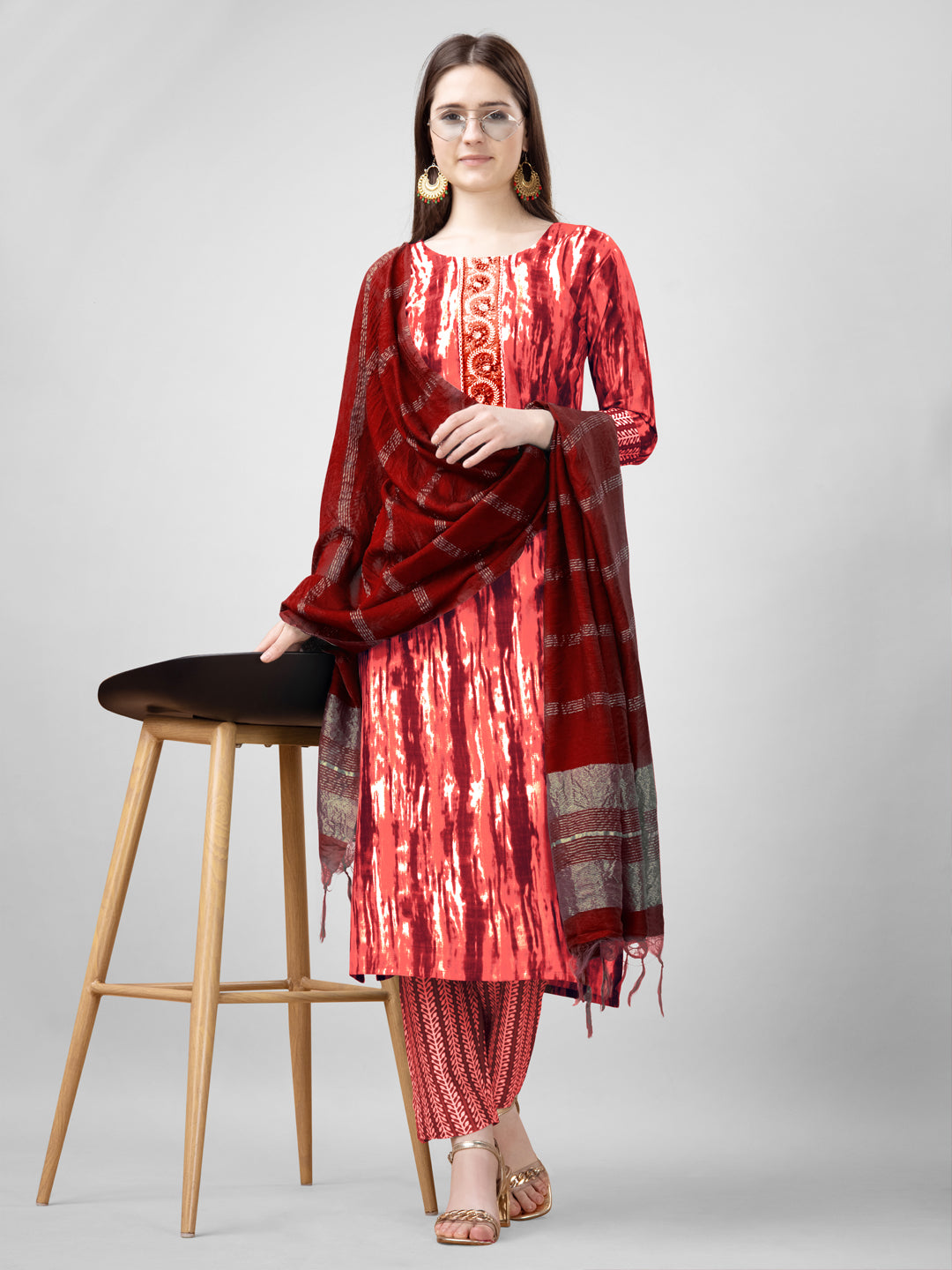 Designer Ethnic Set for Festive Occasions - Kurti, Pant And Dupatta