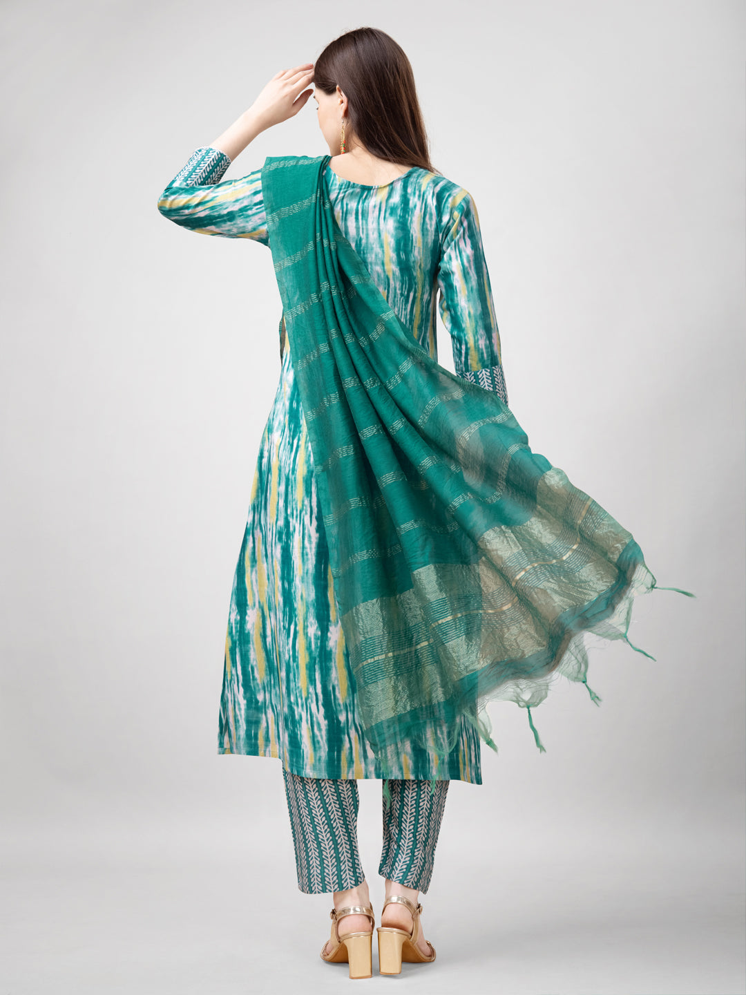 Comfort Fit Kurti Pant Set with Decorative Dupatta
