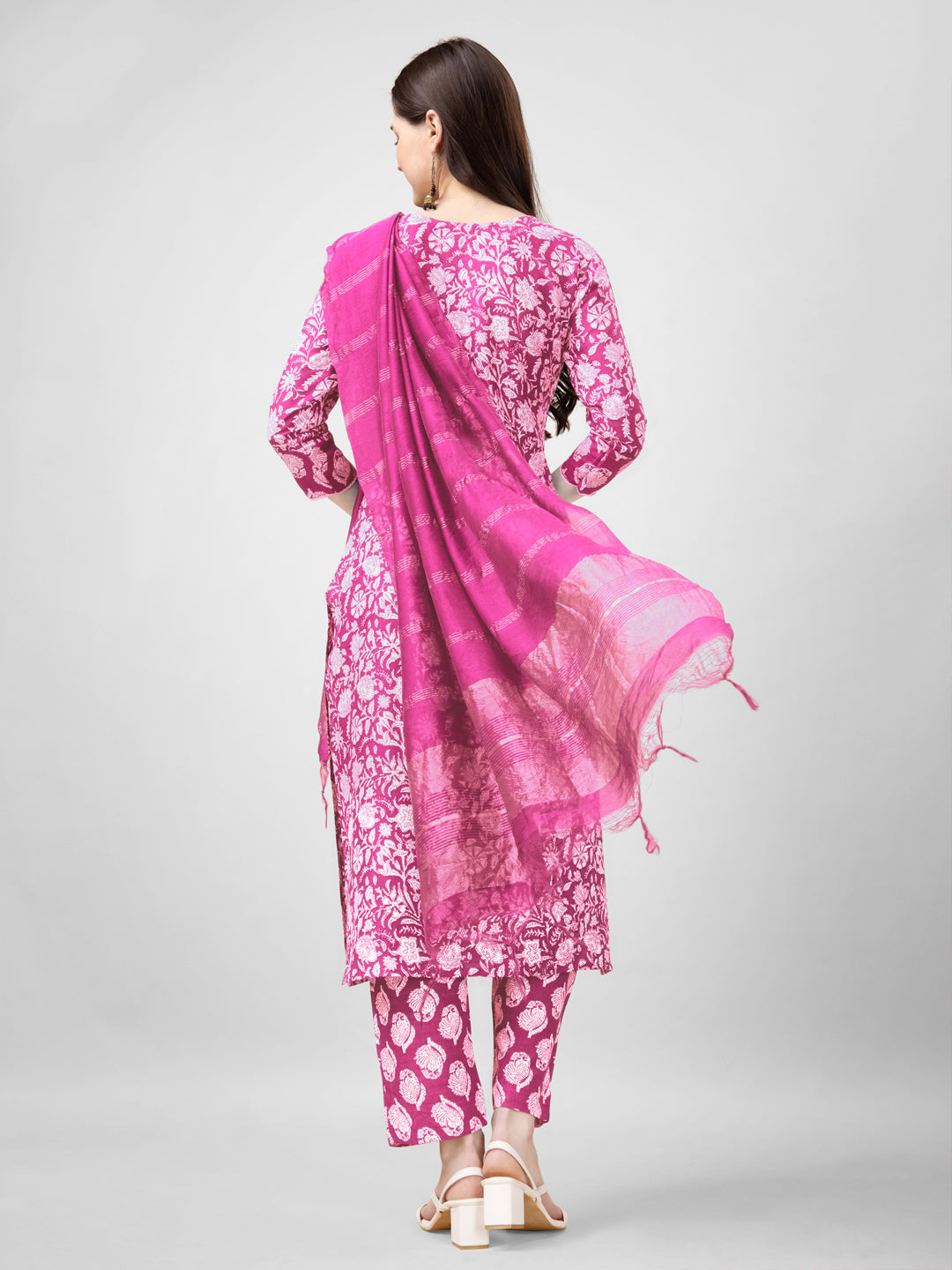 Breathable Cotton Kurti Set with Stylish Dupatta - Daily to Occasion Wear