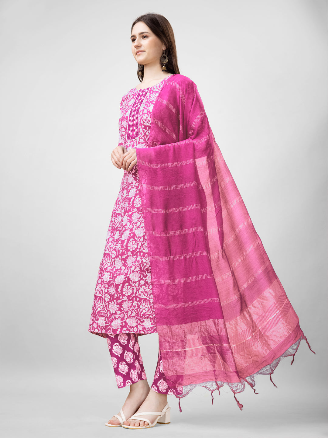 Breathable Cotton Kurti Set with Stylish Dupatta - Daily to Occasion Wear