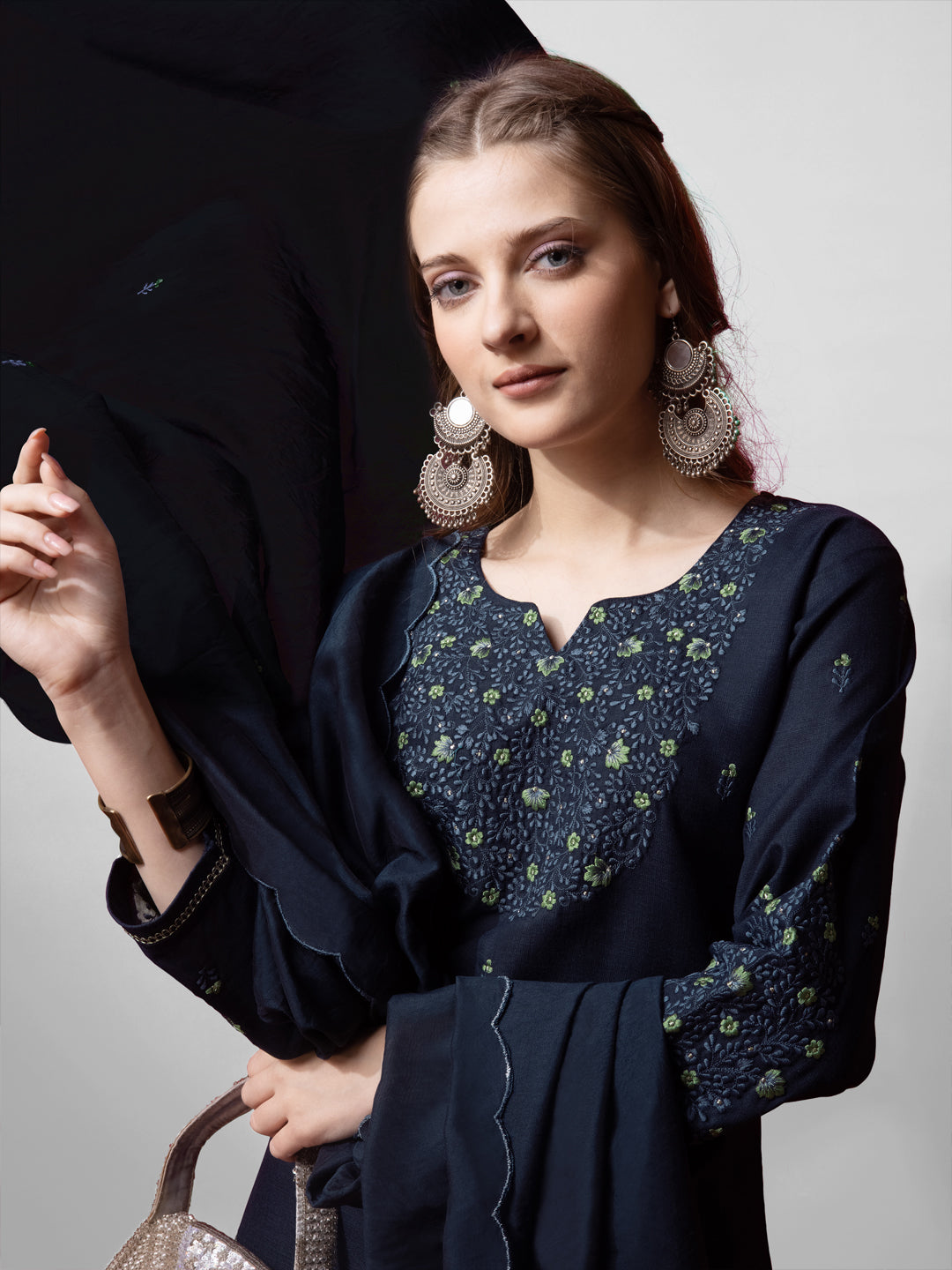All-Day Comfort Kurti Suit Set with Lightweight Fancy Dupatta