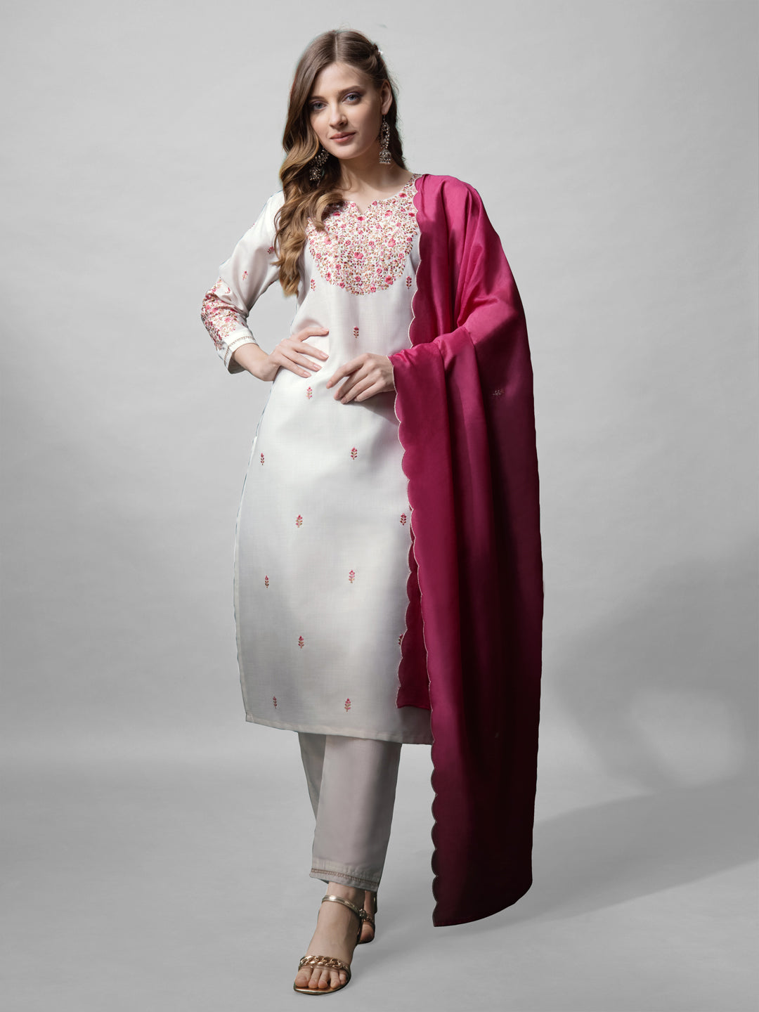 Easy Elegance Kurti And Pant Combo with Classy Dupatta