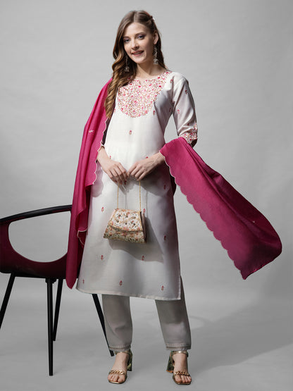 Easy Elegance Kurti And Pant Combo with Classy Dupatta