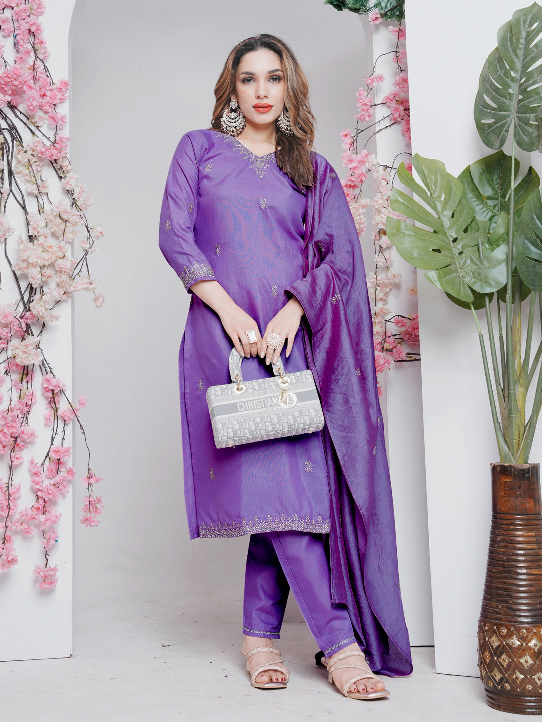 Effortless Ethnic Look - Kurti, Pant And Dupatta Set for Women