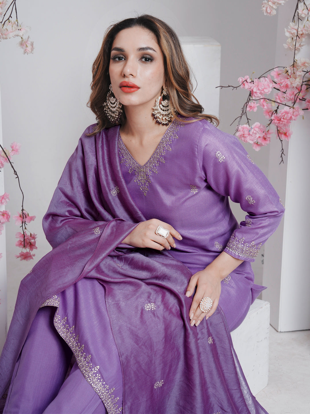 Effortless Ethnic Look - Kurti, Pant And Dupatta Set for Women