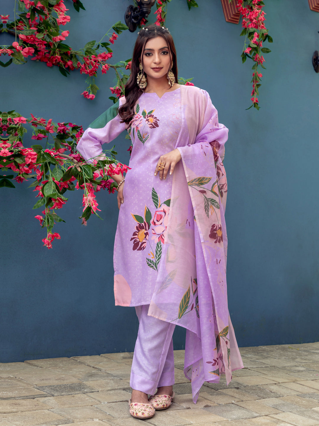 Chic Kurti Set for Women - Stylish Pant And Fancy Dupatta