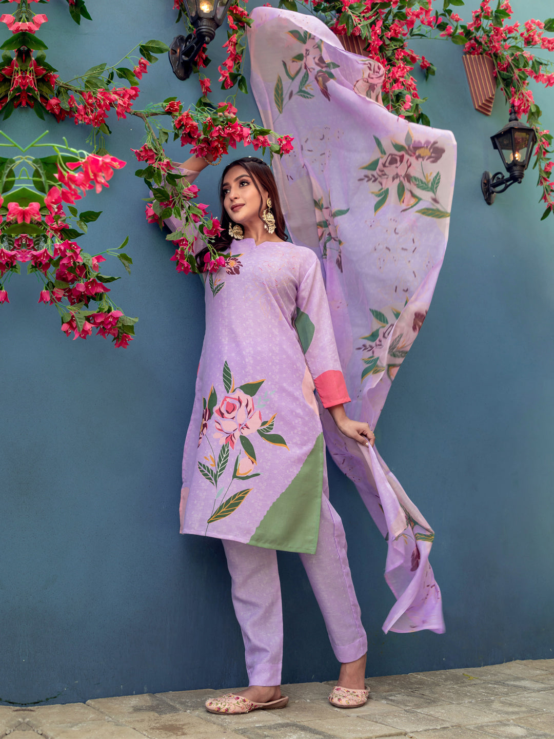 Chic Kurti Set for Women - Stylish Pant And Fancy Dupatta