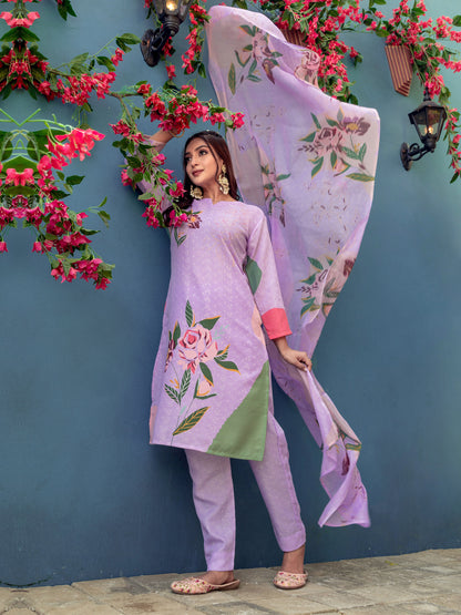 Chic Kurti Set for Women - Stylish Pant And Fancy Dupatta