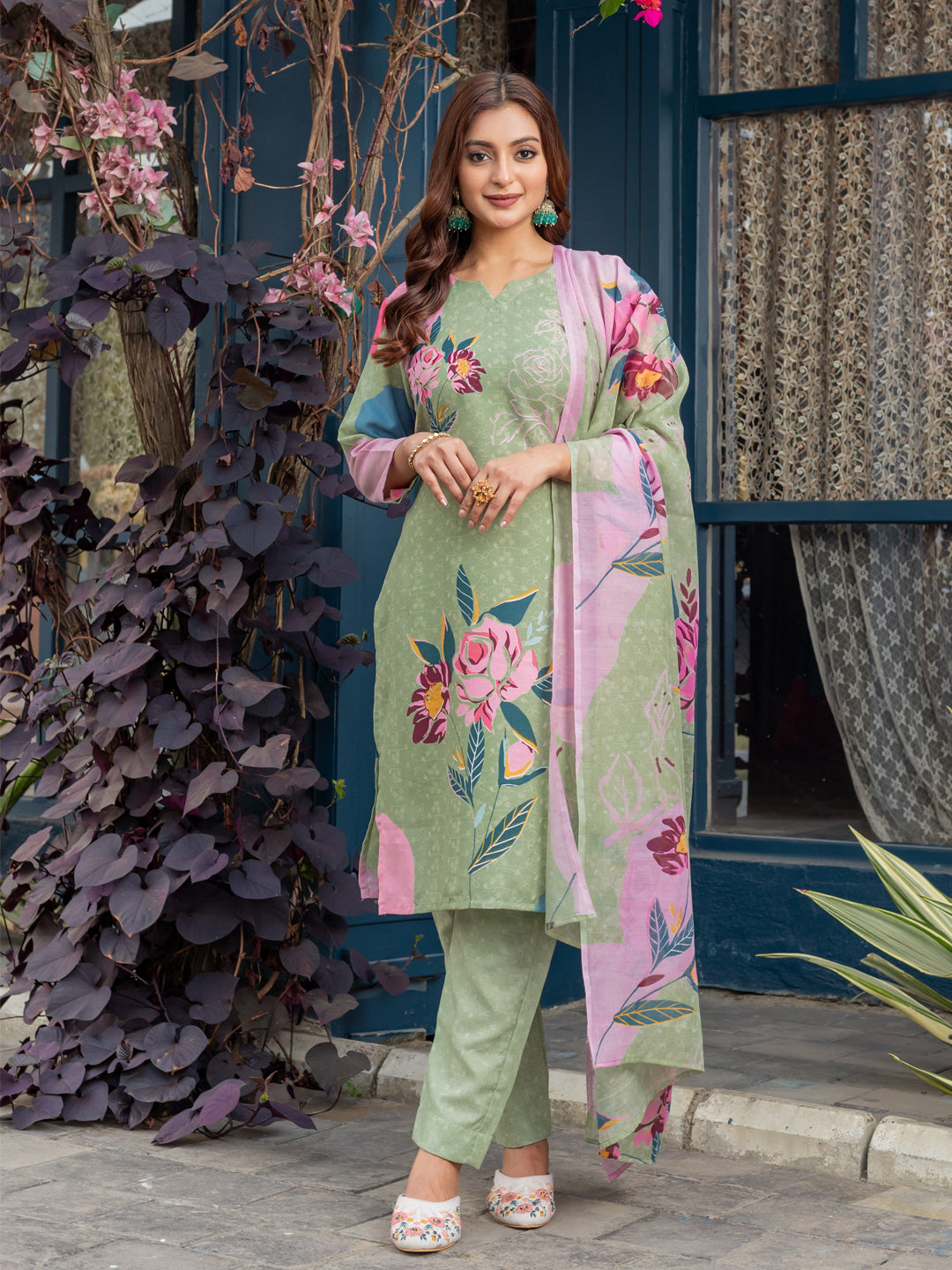 Bold And Beautiful Kurti Pant Dupatta Combo