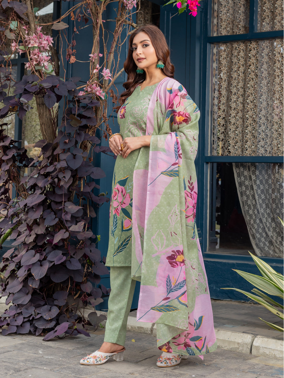 Bold And Beautiful Kurti Pant Dupatta Combo