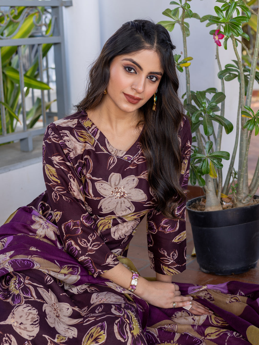 Elegant Cotton Kurti Set with Pant And Dupatta | Ready to Wear for Festivals