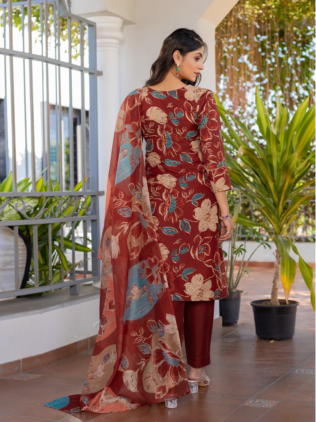 Designer Festival Kurti Set | Cotton Fabric | Pant And Dupatta Included