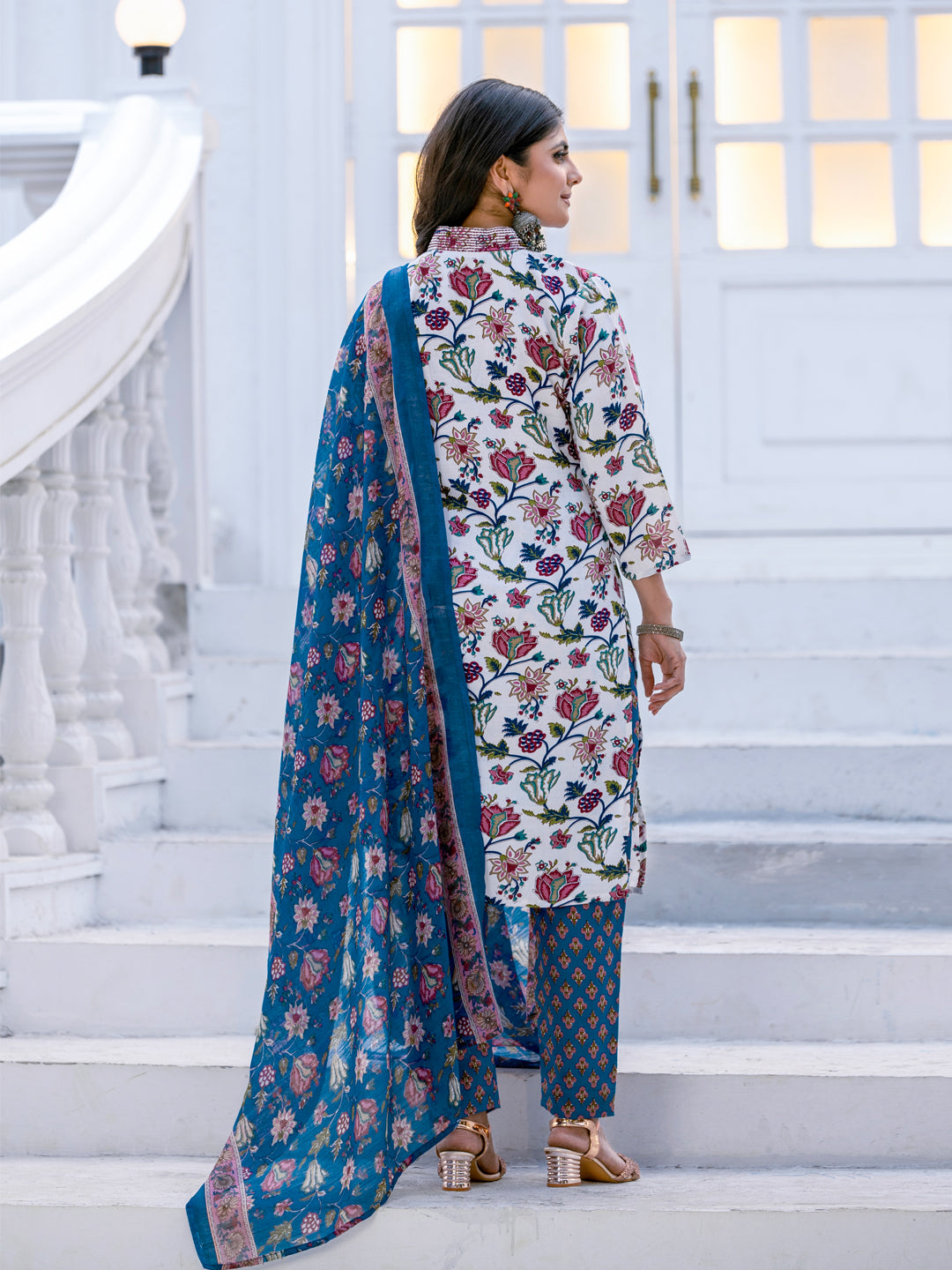 Cotton Kurti Pant Dupatta Ensemble | Festive Edition | Ready to Wear